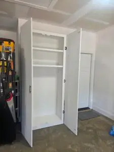 Garage Cabinet Construction and Painting in Albemarle