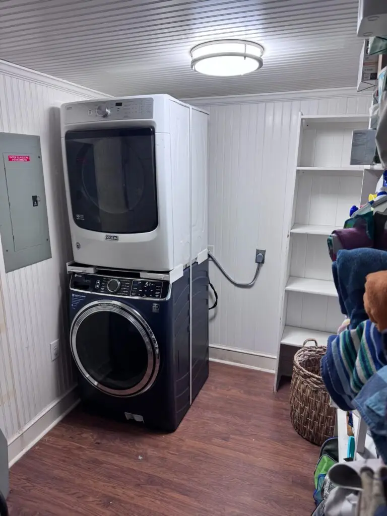 Laundry Room Carpentry and Dryer Vent Relocation in Albemarle