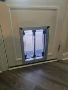 Doggy Door Modification and Step Installation in Locust