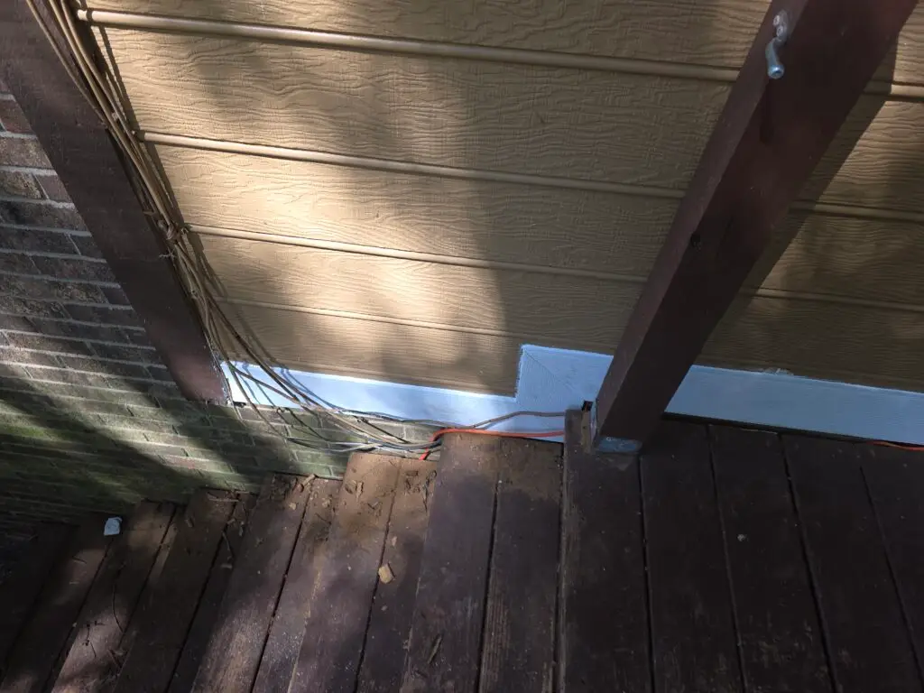 Siding Repair Project in Stanfield — PVC board installation
