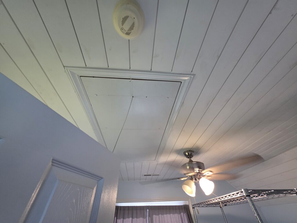 Shiplap Ceiling Installation in Norwood — ceiling trim