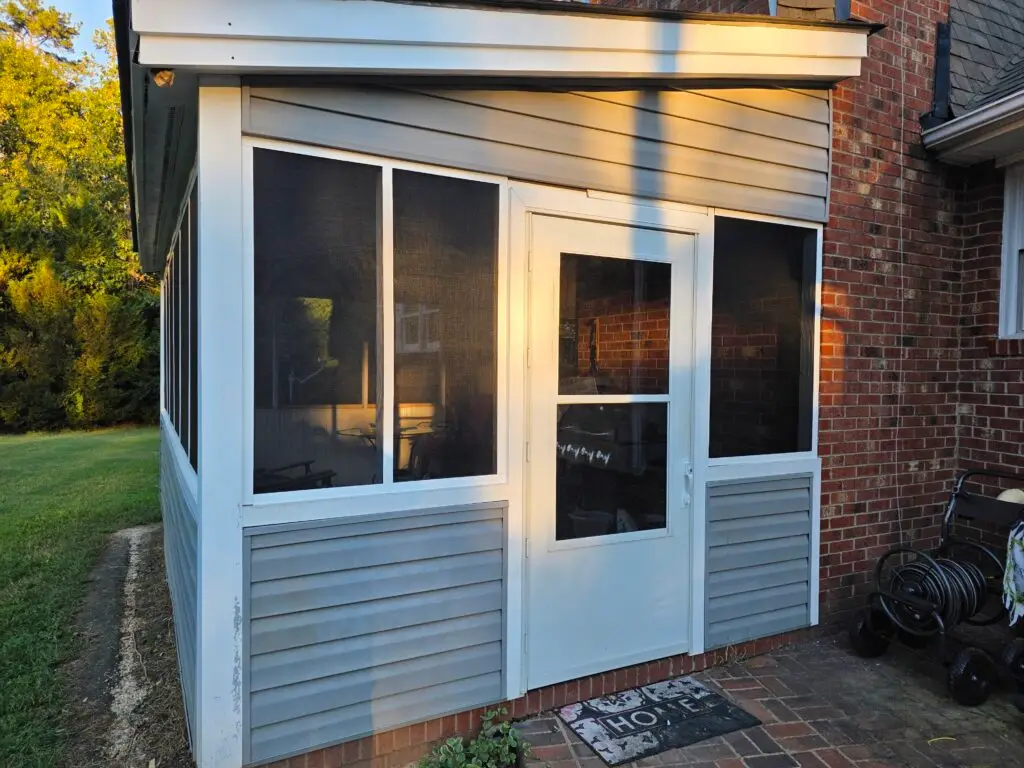 Screened Porch Rescreening in Albemarle — pet screen installation