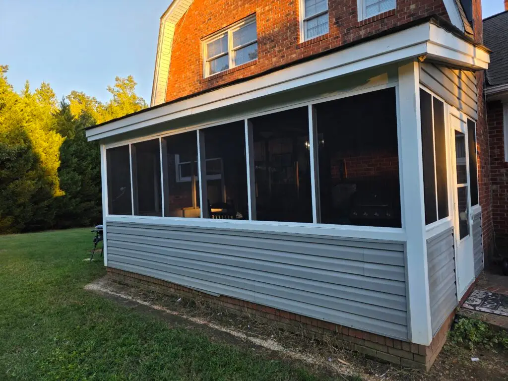Screened Porch Rescreening in Albemarle — carpentry